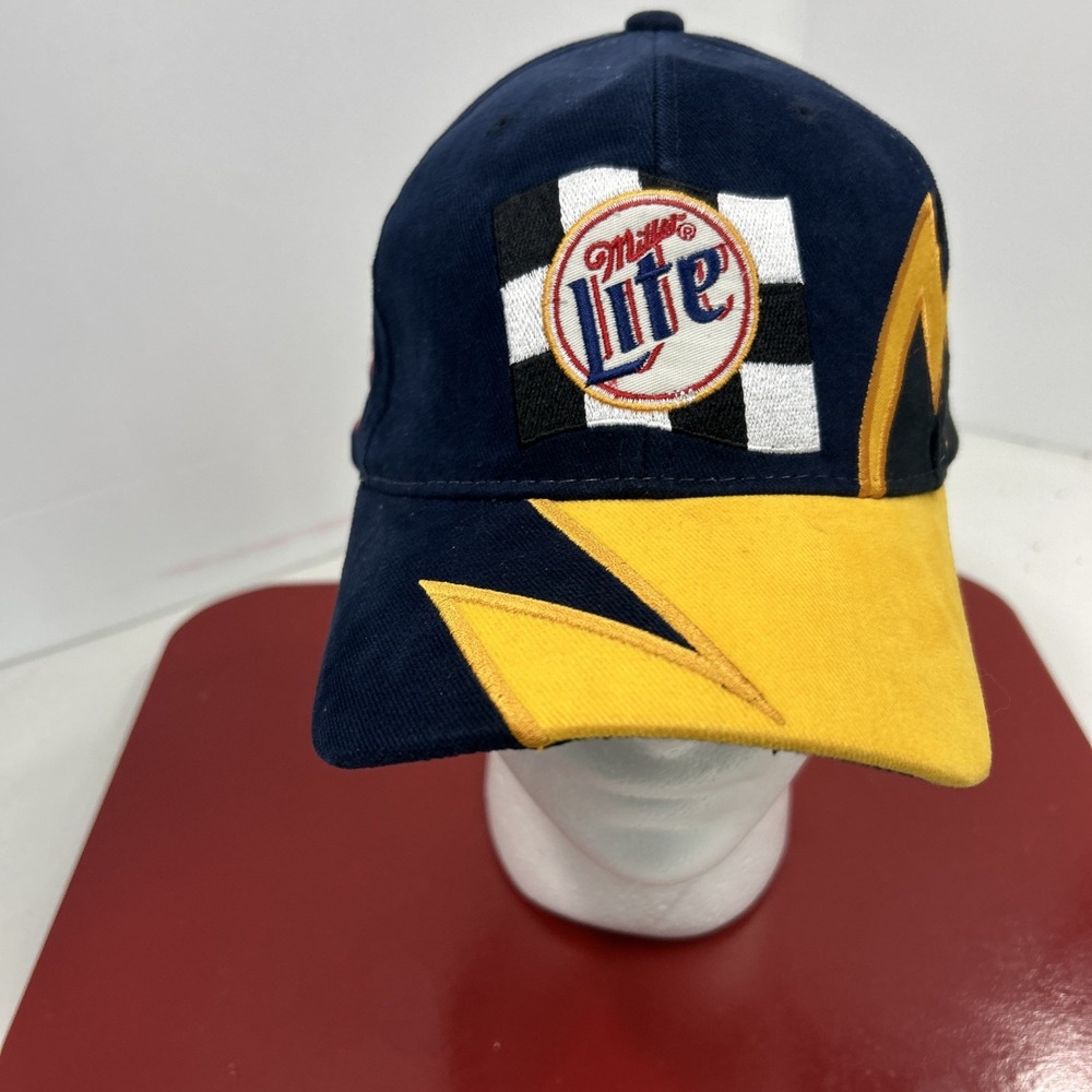 Vintage Rusty‎ Wallace Miller Lite 1999 Lightning Hat SnapBack Adjustable